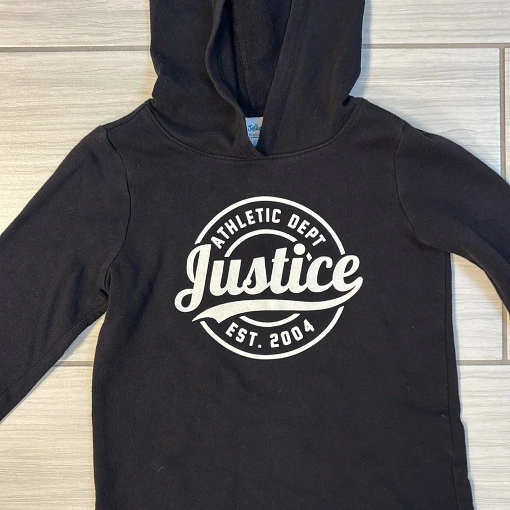 Justice Black Girls Hoodie size 7